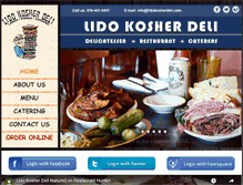 Tablet Screenshot of lidokosherdeli.com